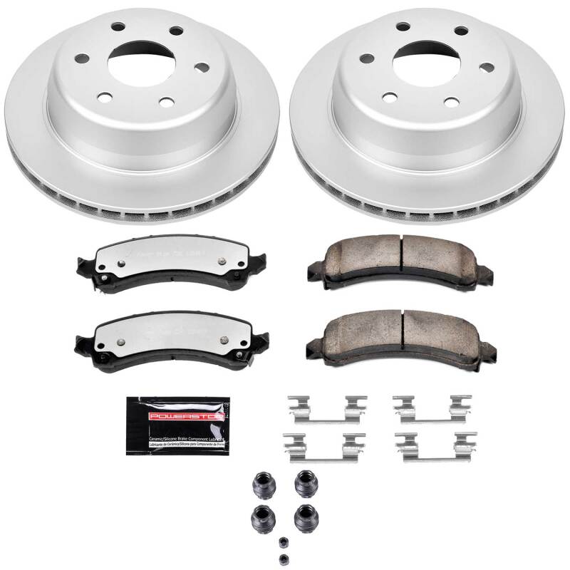 Power Stop 03-06 Cadillac Escalade Rear Z36 Coated Truck & Tow Brake Kit
