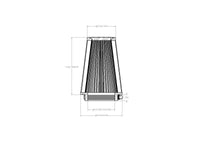 aFe POWER Universal Clamp-On Air Filter w/ D2 Dura-Dry Media 3-5/16in F x 5in B x 3-1/2in T x 7in H