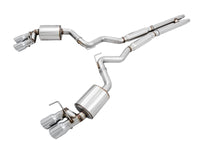 AWE Tuning 2018+ Ford Mustang GT (S550) Cat-Back Exhaust - Touring Edition (Quad Chrome Silver Tips)