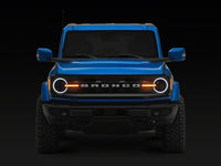 Raxiom 21-26 Ford Bronco LED Halo Headlights with White Backlight- Black Housing- Clear Lens