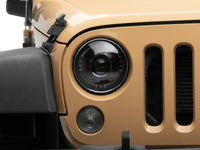Raxiom 07-18 Jeep Wrangler JK Axial Series Quatro LED Headlights- Black Housing- Clear Lens