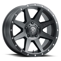 ICON Rebound 20x9 / 6x5.5 / 16mm / 5.625in BS Satin Black Wheel