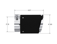 MBRP Universal Carbon Fiber Tip 3in ID / 4in OD Out / 6.13in Length Angle Cut Dual Wall