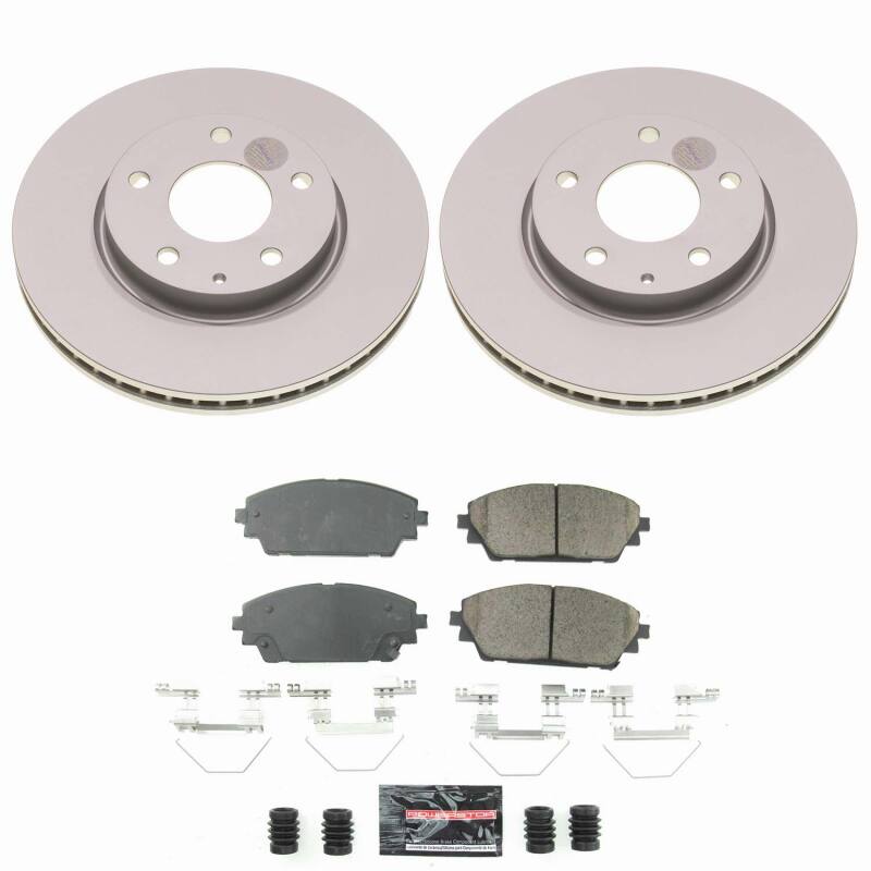 Power Stop 19-25 Mazda 3 Front Z23 Coated Brake Kit