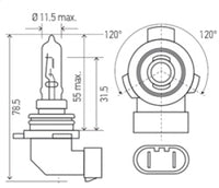 Hella Bulb 9012LL/HIR2 12V 55W PX22d