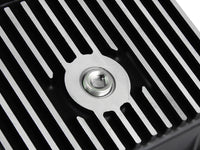 aFe POWER Transmission Pan Ford Trucks 80-92 (AOD Transmission)- Black w/ Machined Fins