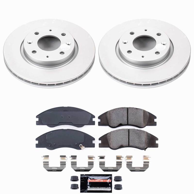 Power Stop 04-09 Kia Spectra Front Z23 Coated Brake Kit
