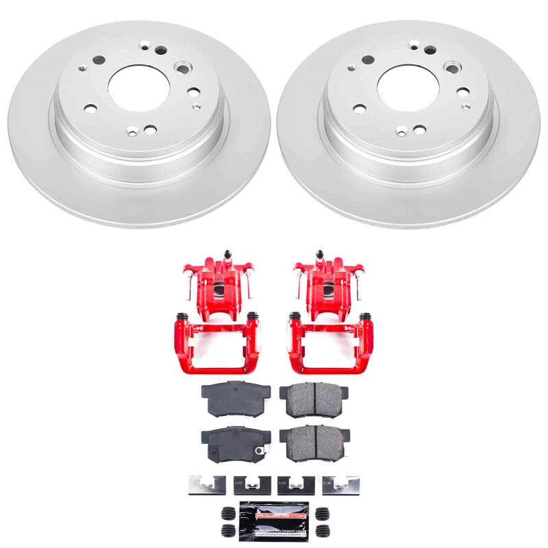 Power Stop 04-08 Acura TL Rear Z23 Coated Kit w/Powder Coated Calipers
