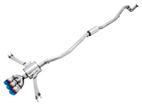 AWE 17-20 Honda Civic Si Touring Edition Triple Vapor Blue Exhaust w/ Front Pipe
