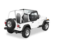 Bestop 88-95 Jeep Wrangler YJ Upper Door Sliders Black Denim Single Sliding Window