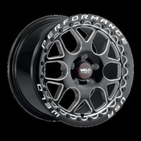 Weld Solana Beadlock 17x10 / 5x115 BP / ET30 / 78.1mm Bore - Gloss Black MIL DIA Wheel