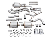 AWE Tuning 16-22 Toyota Tacoma 0FG Cat-Back Exhaust w/ BashGuard - Dual Chrome Silver Tips
