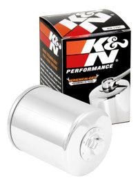K&N Harley-Davidson 3in OD x 4.063in H Chrome Oil Filter
