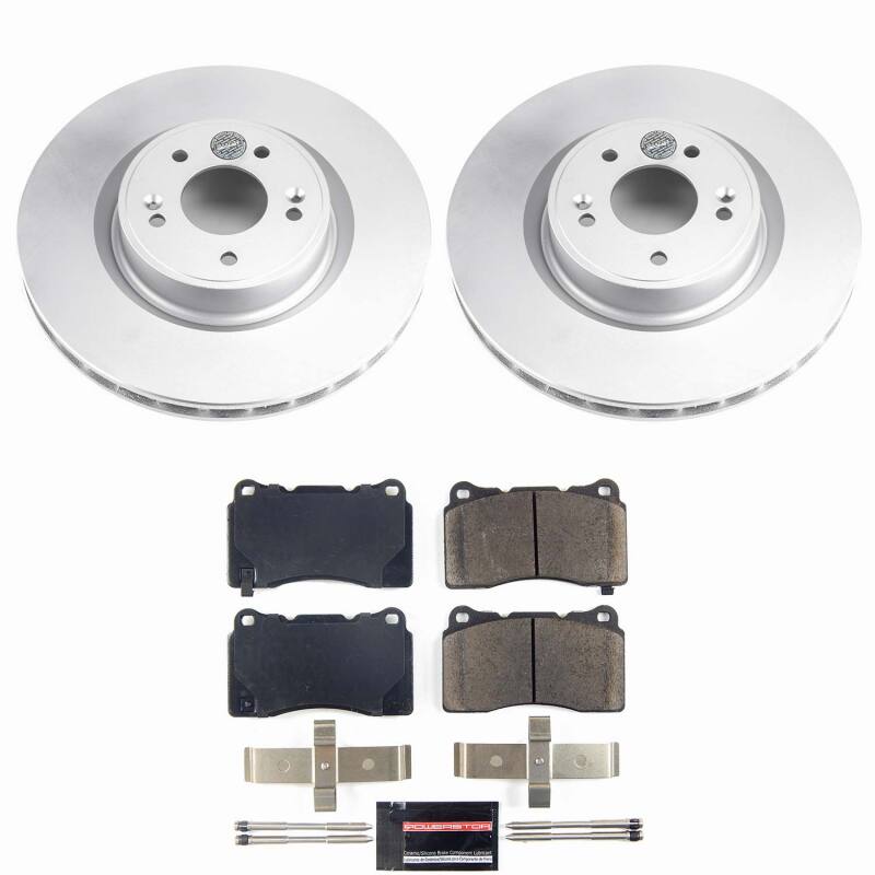 Power Stop 10-16 Hyundai Genesis Coupe Front Z23 Coated Brake Kit
