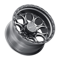 Weld Off-Road W107 20X10 Ledge 8 8X180 ET-18 BS 4.75 Satin Gun / Black Ring 124.3