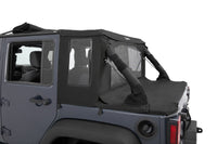 Bestop 07-18 Jeep Wrangler JK 4-Door Halftop Soft Top (Black Diamond)