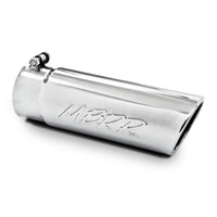 MBRP Universal Tip 4.75inx 3in Rectangle Angled Cut 3in O.D. inlet Driver Side 7.375in length Black