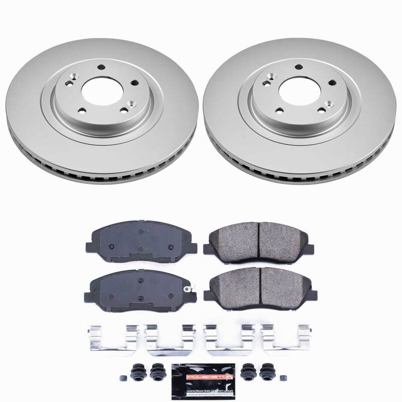 Power Stop 13-16 Hyundai Santa Fe Front Z23 Coated Brake Kit