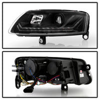 Spyder 09-11 Audi A6 Halogen Model Only Projector Headlights - (PRO-YD-ADA609-SEQ-BK)