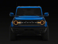 Raxiom 21-26 Ford Bronco LED Halo Headlights with Amber Backlight- Black Housing- Clear Lens