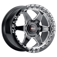 Weld S909 20x10 Ventura 6 Beadlock 6x139.7 ET12 BS6.00 Gloss BLK MIL DIA 106.1