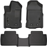 Husky Liners 19-23 Ford Ranger SuperCab WeatherBeater Front & 2nd Row Floor Liners - Black
