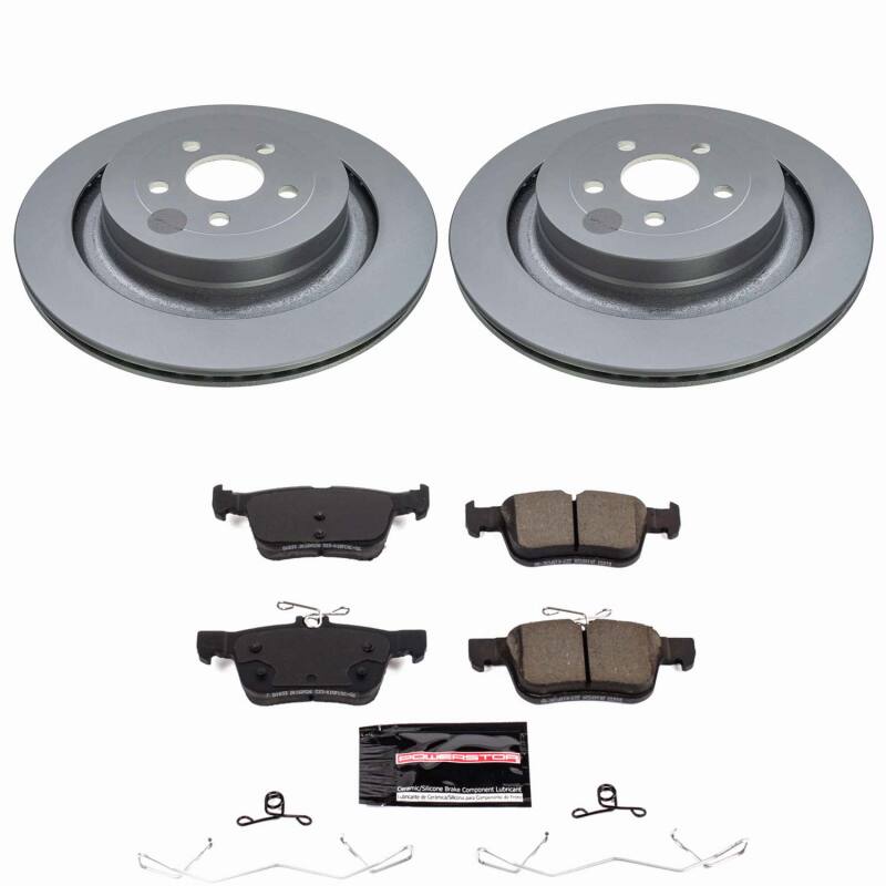 Power Stop 19-24 Ford Edge Rear Z23 Coated Brake Kit
