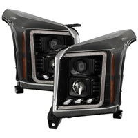 Spyder 15-20 GMC Yukon  Halogen Model Only Projector Headlights - Black (PRO-YD-GY15HALSI-SBSEQ-BK)