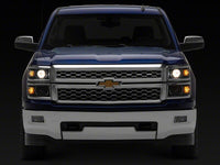 Raxiom 14-15 Chevrolet Silverado 1500 OE Projector Headlights/Chrome Trim- Black- Clear Lens