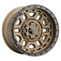 Weld Off-Road Crux 22x10in / 6x135 BP / ET -18 / 106.1mm Bore - Satin Bronze/Satin Black Ring Wheel