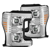 AlphaRex 17-19 Ford F-250/350/450/550 Super Duty LUXX-Series LED Proj Headlights Chrome w/SS & SBDRL
