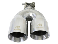 aFe Takeda 2.5in 304 Stainless Steel Clamp-on Tip Passenger Side 2.5in Inlet 4inDual - Polished