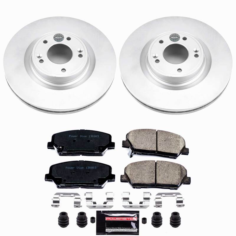 Power Stop 10-16 Hyundai Genesis Coupe Front Z23 Coated Brake Kit