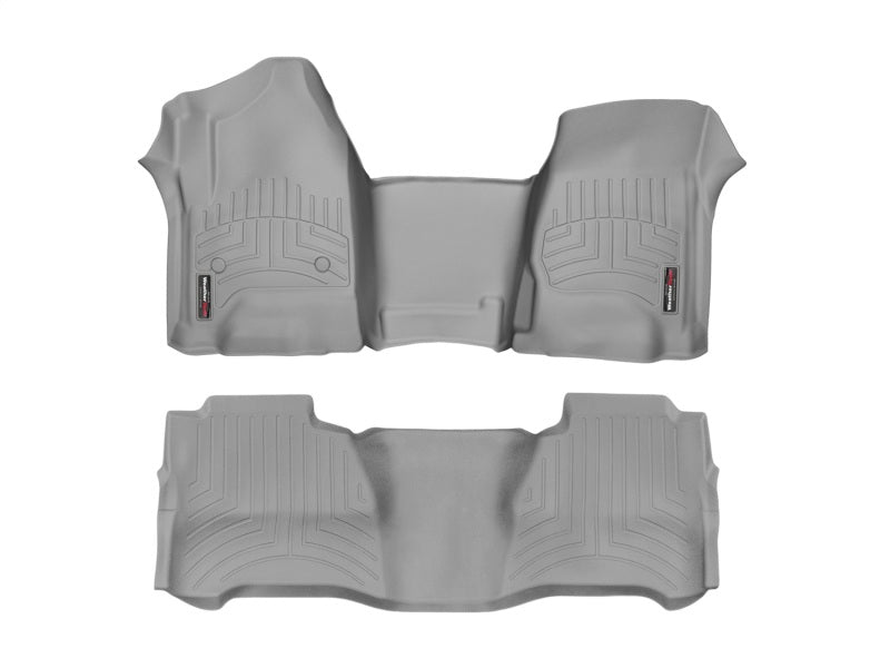 WeatherTech 2018+ Volkswagen Atlas Front + Rear FloorLiner - Grey (w/ 2nd Row Bucket Seats)
