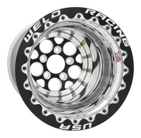 Weld Magnum 2.0 15x16 / 5x4.50 BP / 5in BS Black Center Wheel - Single Beadlock MTB