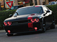 Oracle 08-14 Dodge Challenger LED Non Projector Headlight Halo Kit - Red
