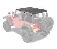 Bestop 10-18 Jeep Wrangler JK 2-Door Header Safari Cable Style Bikini (Black Diamond)