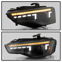Spyder 13-17 Audi A5 HID Model Only Projector Headlights - Black (PRO-YD-AA513HIDSI-SEQGR-BK)