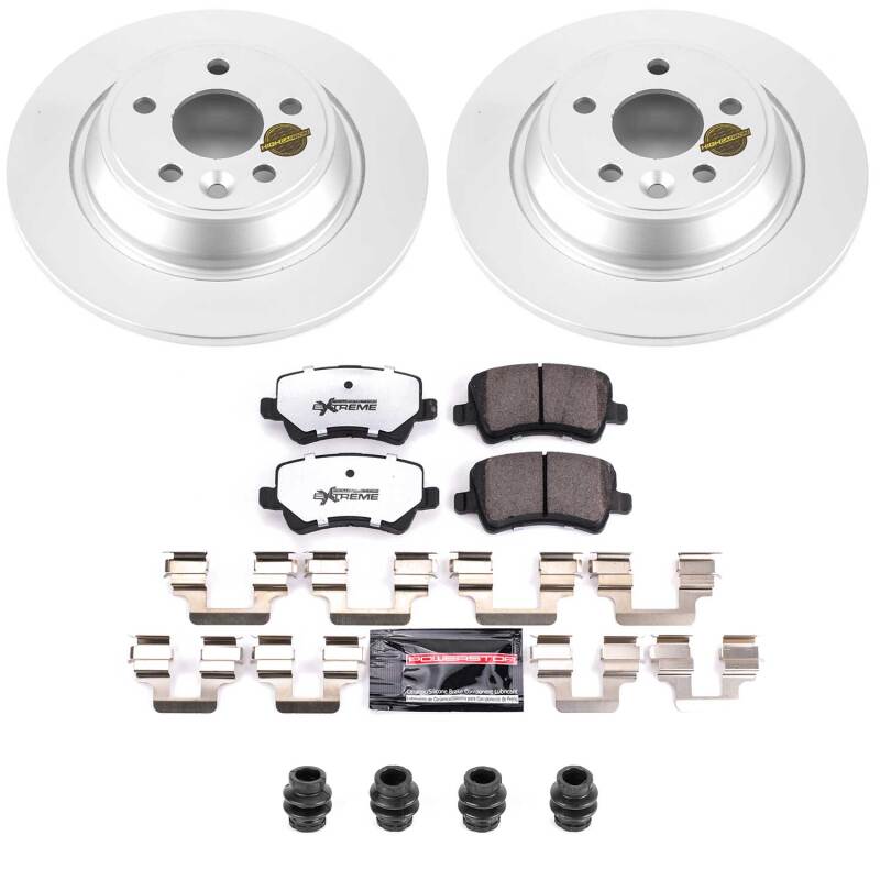 Power Stop 12-15 Land Rover Range Rover Evoque Rear Z36 Coated Truck & Tow Brake Kit