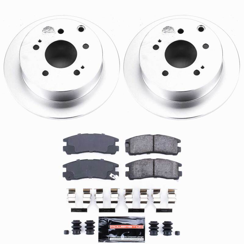 Power Stop 06-12 Mitsubishi Eclipse Rear Z23 Coated Brake Kit