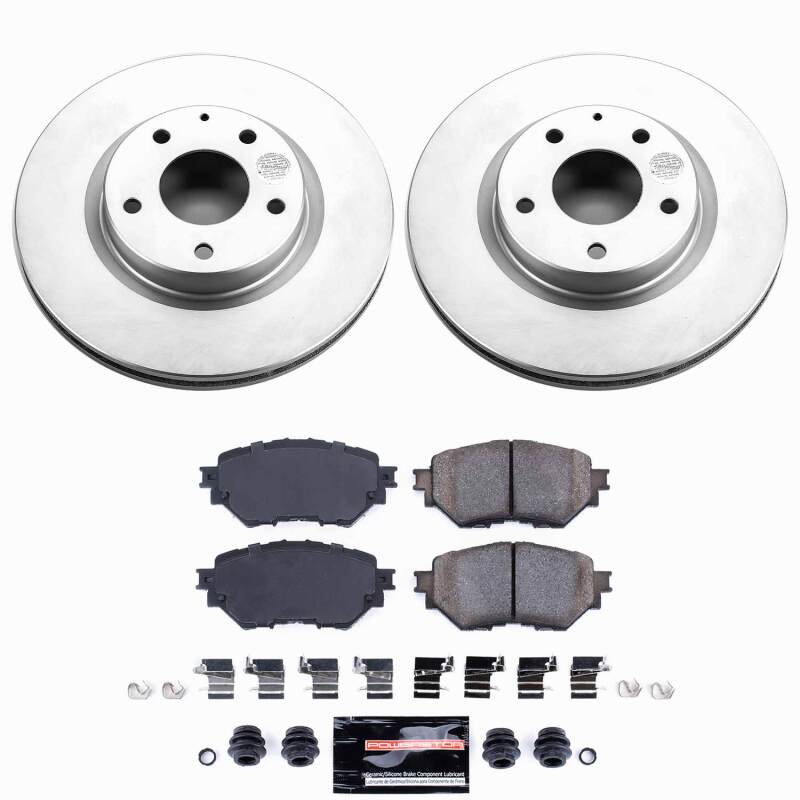 Power Stop 17-18 Mazda 3 Front Z23 Coated Brake Kit