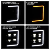 Spyder Apex 15-20 GMC Yukon High-Power LED Module Headlights - Black (PRO-YD-GY15HALAP-SBSEQ-BK)