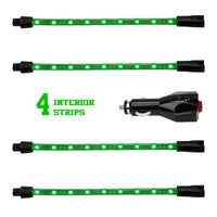 XK Glow Single Color XKGLOW UnderglowLED Accent Light Car/Truck Kit Green - 4x8In