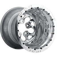 Weld Alpha-1 15x13 / 5x4.75 BP /2in. BS Polished Wheel - Polished Double Beadlock MT