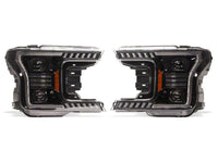 Raxiom 18-20 Ford F-150 LED Halo Surround Headlights with White DRL- Black Housing- Clear Lens
