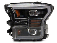 Raxiom 15-17 Ford F-150 LED Projector Headlights with LED Amber DRL- Black Housing- Clear Lens
