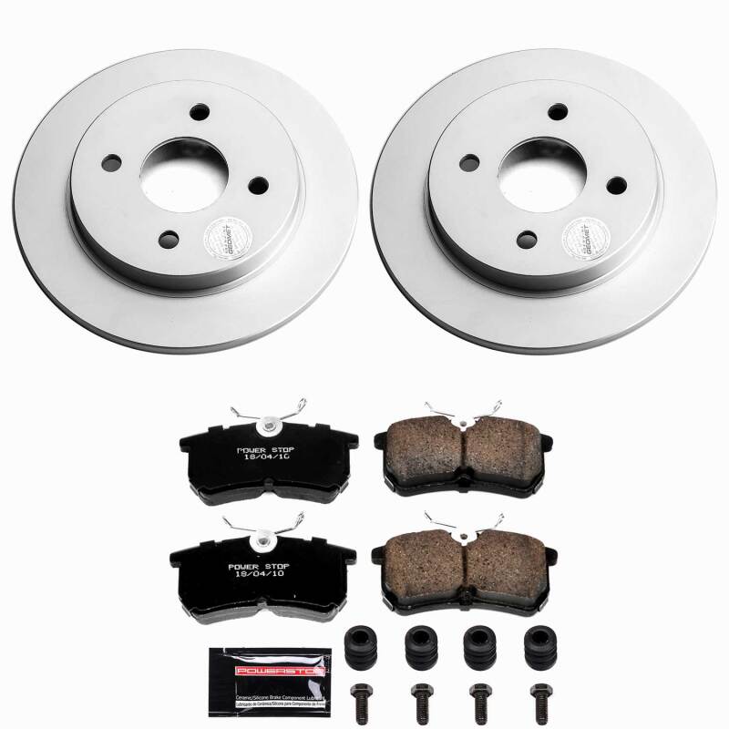 Power Stop 14-19 Ford Fiesta Rear Z23 Coated Brake Kit