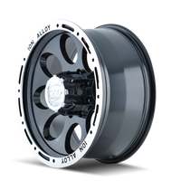 ION Type 174 16x8 / 6x139.7 BP / -5mm Offset / 106mm Hub Black/Machined Wheel
