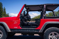 Bestop 97-02 Jeep Wrangler TJ Header Safari Bikini (Black Denim)