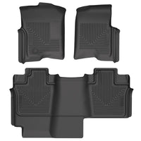 Husky Liners 04-08 Ford F-150 SuperCrew WeatherBeater Front & 2nd Row Floor Liners - Black